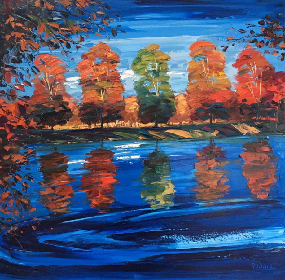 Autumn Reflections, Lynn Rodgie - Zenwalls Gallery, Peebles