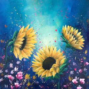 Three Sunflowers Dancing - Robyn Wade