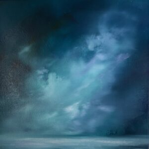 oil painting, Jane McMillan, sky, sea, blue, evening light